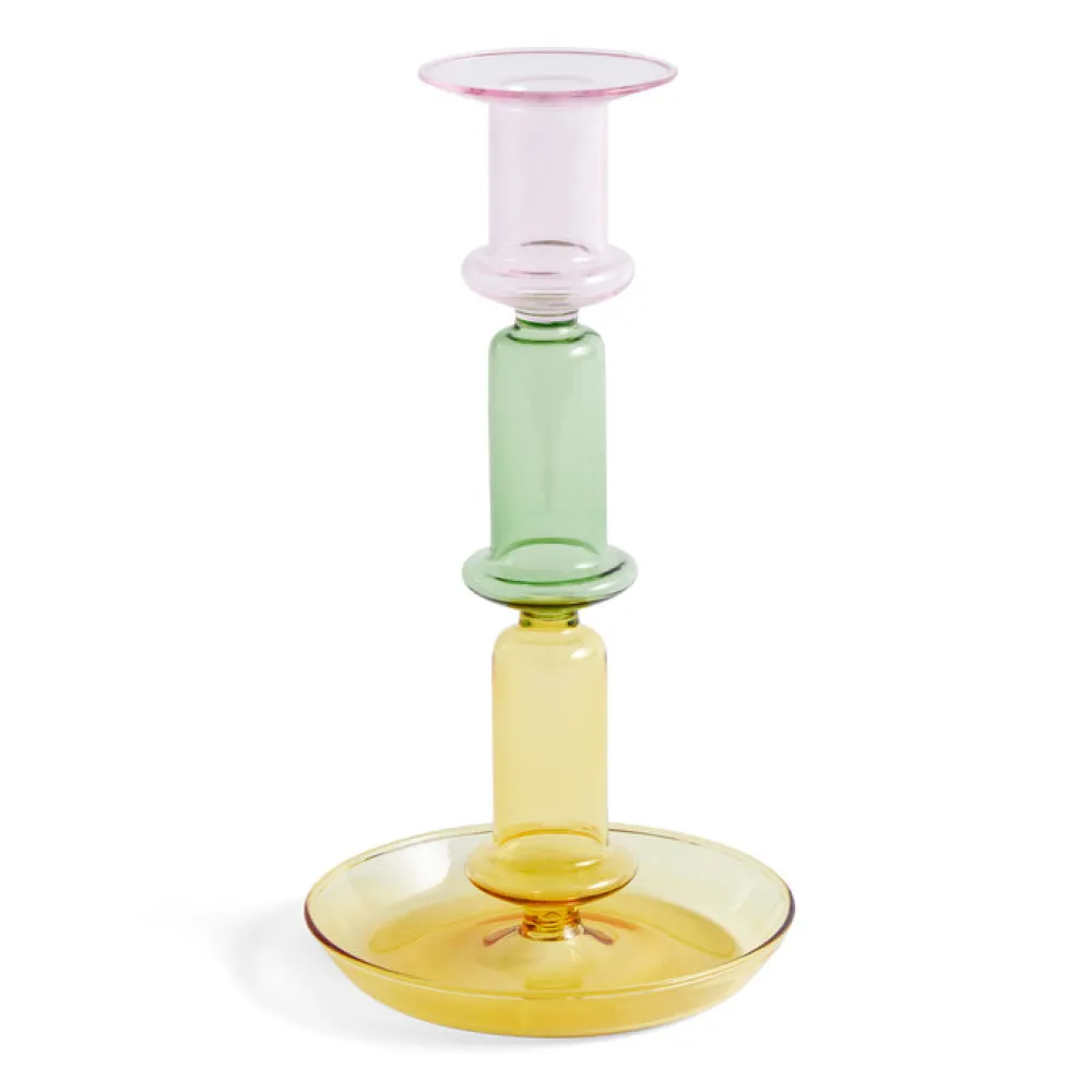 Hay Lysestager>Flare Rainbow Candleholder Pink/Green/Yellow