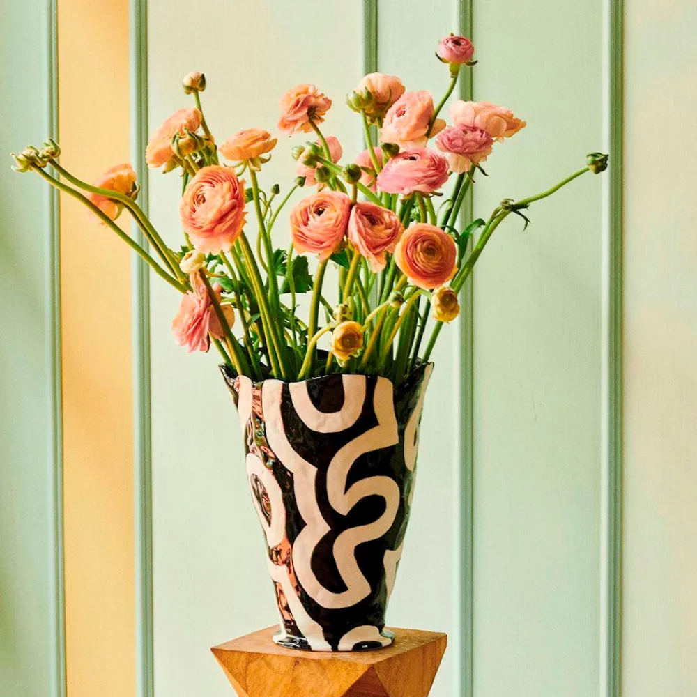 Hay Andet Boligtilbehør|Vaser>Jessica Hans Shadow Vase White/Black