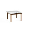 Hay Stue|Borde>Kofi Sofabord 60 x 60 Lakeret Valnød & Klar Glas