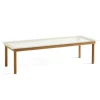 Hay Borde|Stue>Kofi Sofabord 140 x 50 Oak & Clear Reeded Glass