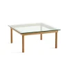 Hay Stue|Borde>Kofi Sofabord 80 x 80 Oak & Clear Glass