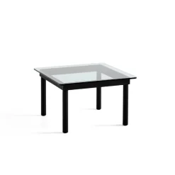 Hay Stue|Borde>Kofi Sofabord 60 x 60 Sortlakeret Eg & Klar Glas