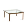 Hay Stue|Borde>Kofi Sofabord 80 x 80 Walnut & Clear Glass