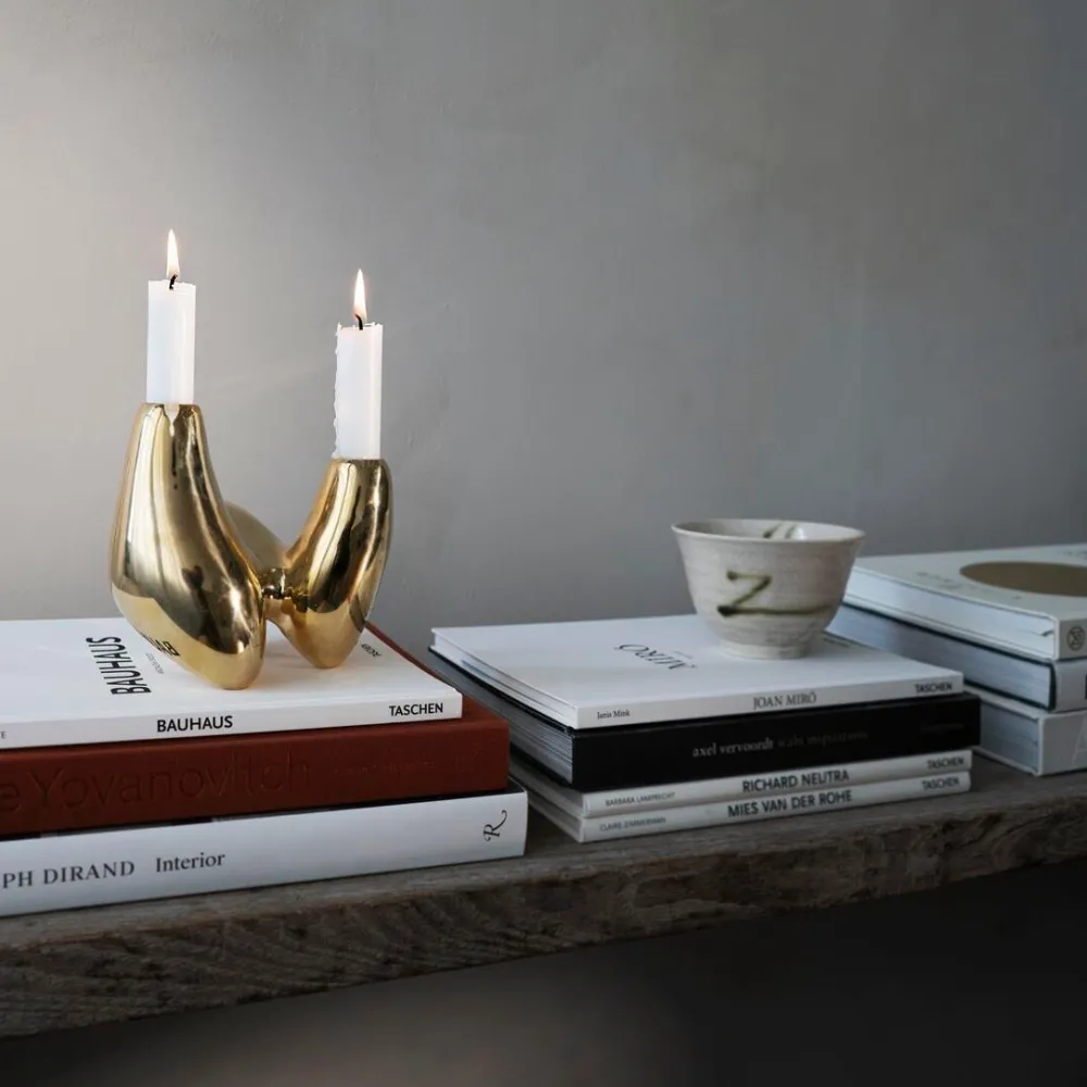 Hein Studio Andet Boligtilbehør|Lysestager>Unity Candleholder Gold
