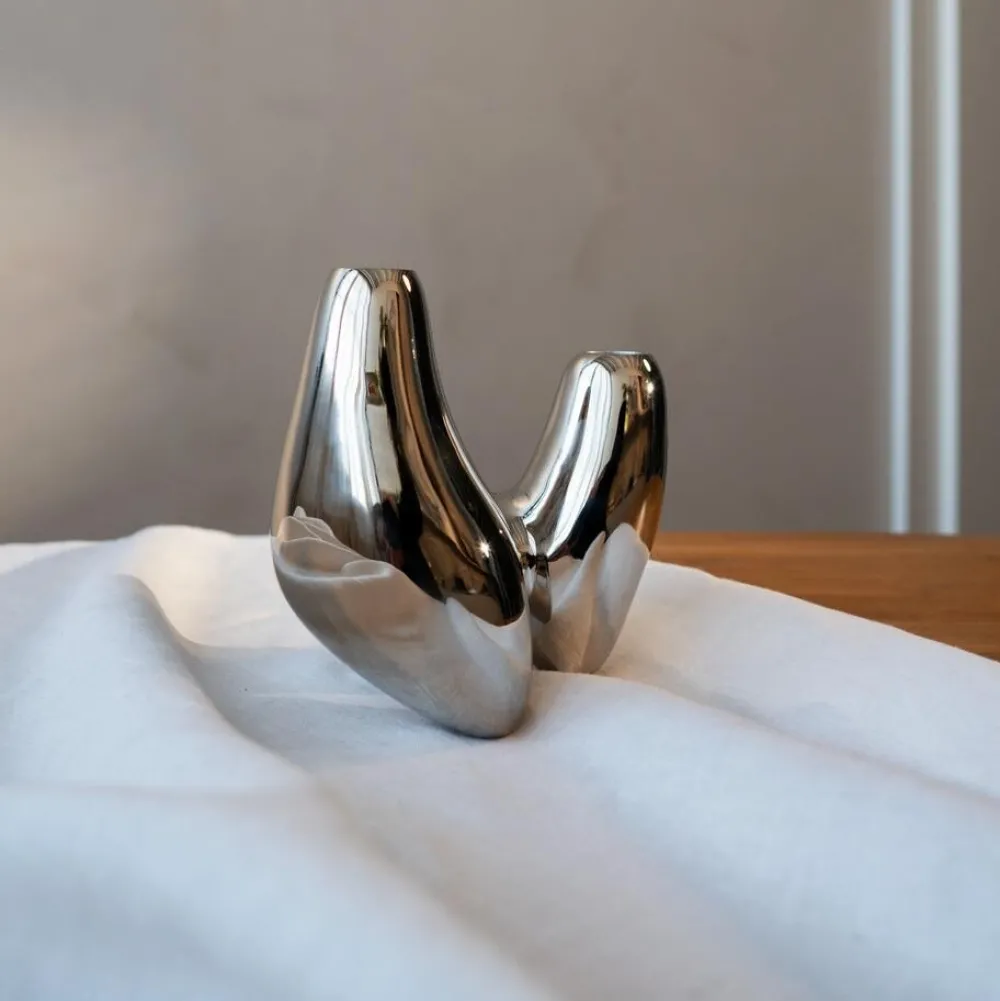 Hein Studio Andet Boligtilbehør|Lysestager>Unity Candleholder Silver