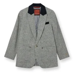 Dame HEYANNO Overdele>Brave Tweed Blazer Grey Melange