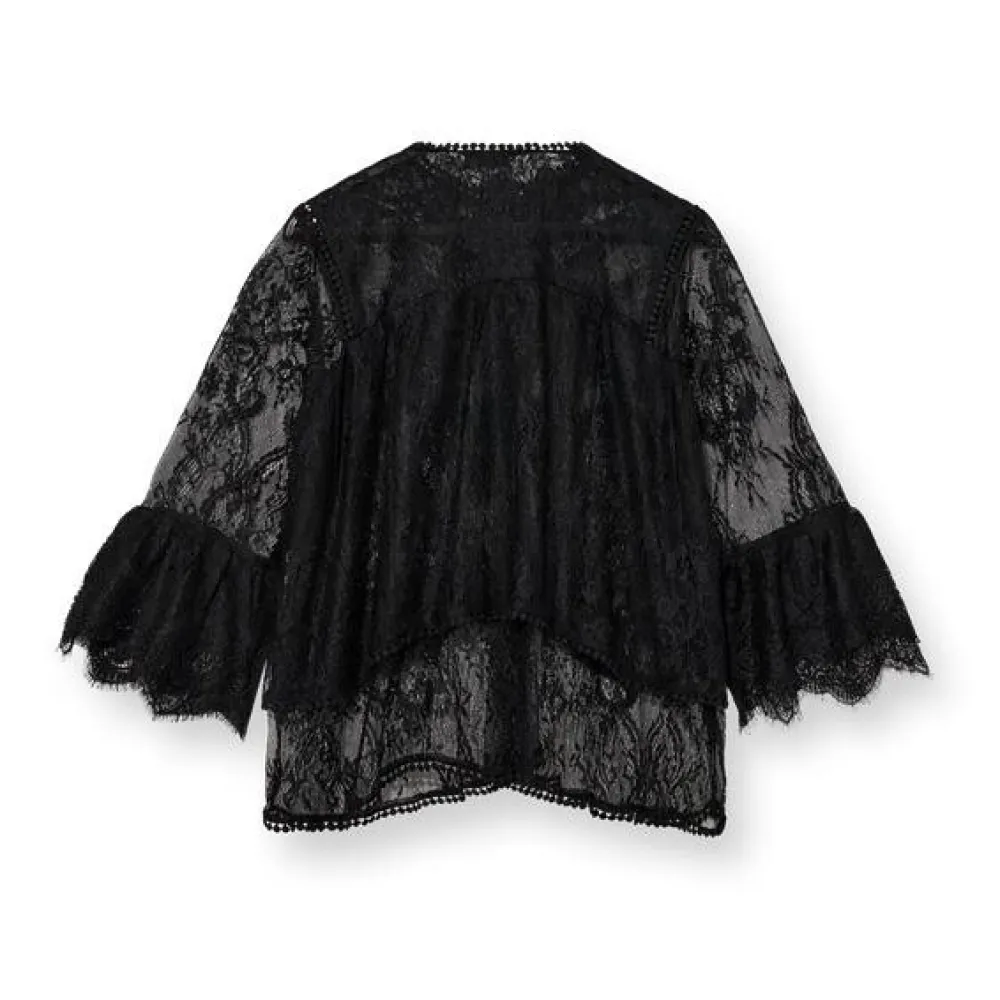 Dame HEYANNO Overdele>Neat Lace Blouse Black
