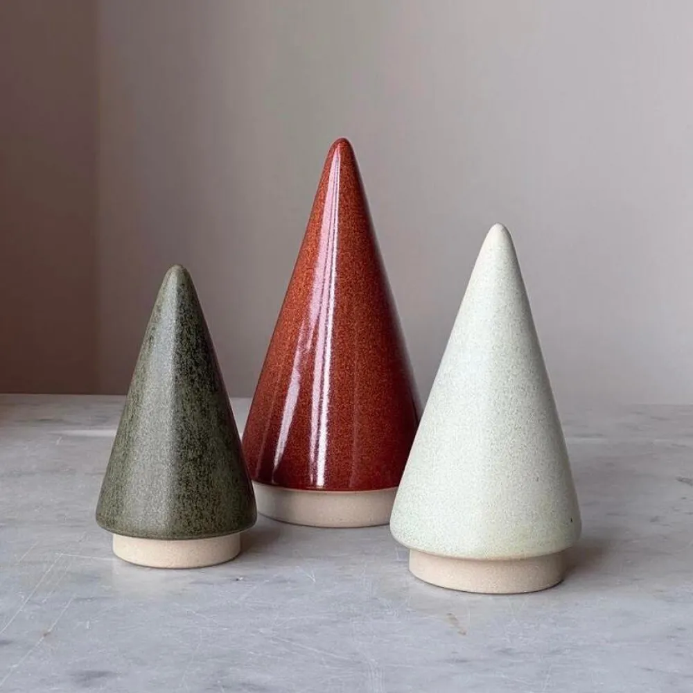 Julie Damhus Studio Julepynt|Juleborddækning>Juletræ Brændt (Lille, Mellem, Stor)