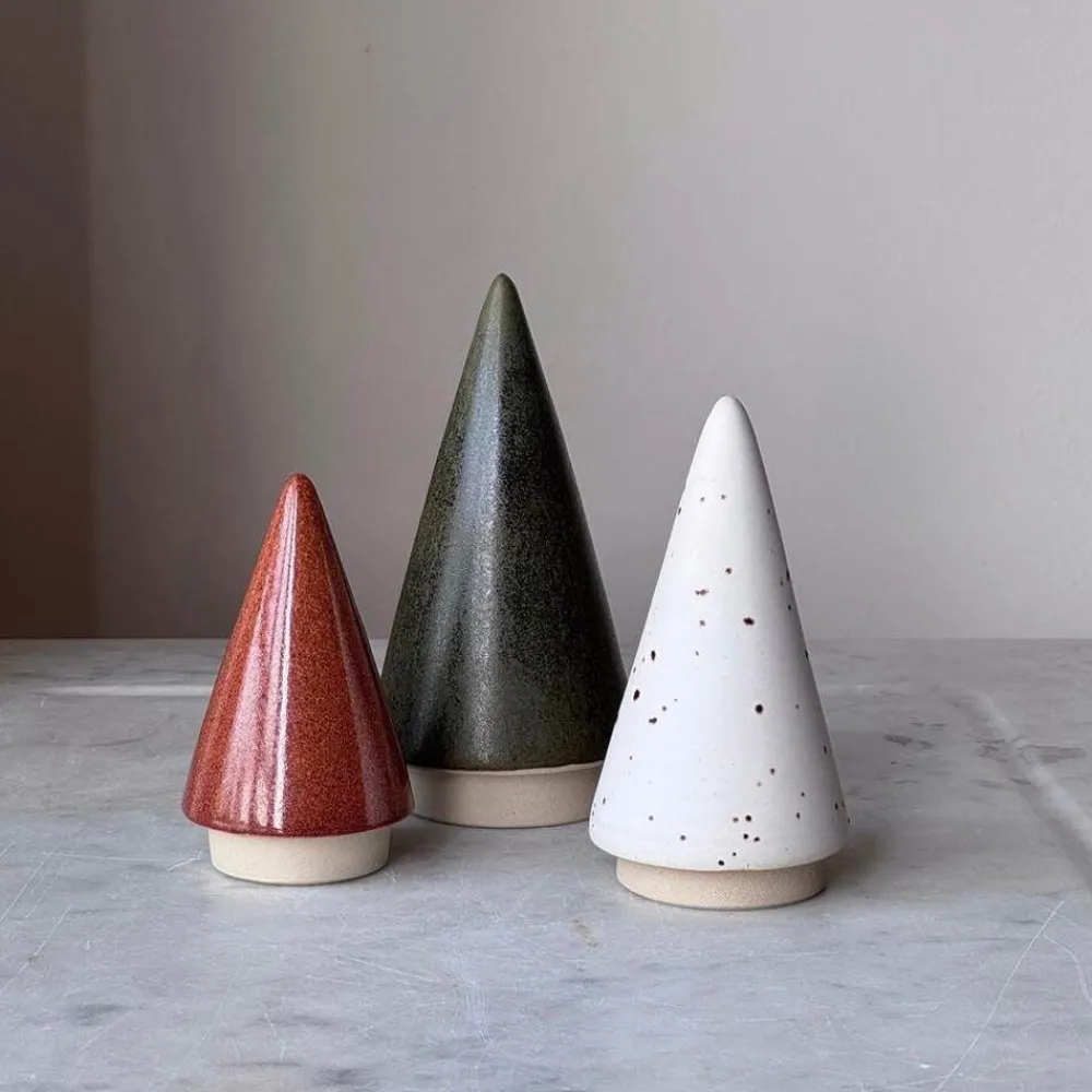 Julie Damhus Studio Julepynt|Juleborddækning>Juletræ Brændt (Lille, Mellem, Stor)