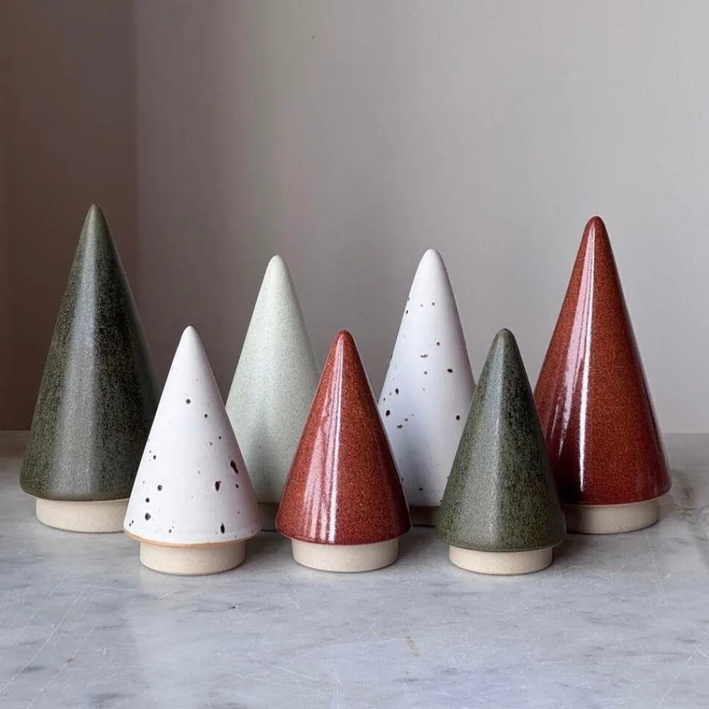 Julie Damhus Studio Julepynt|Juleborddækning>Juletræ Brændt (Lille, Mellem, Stor)