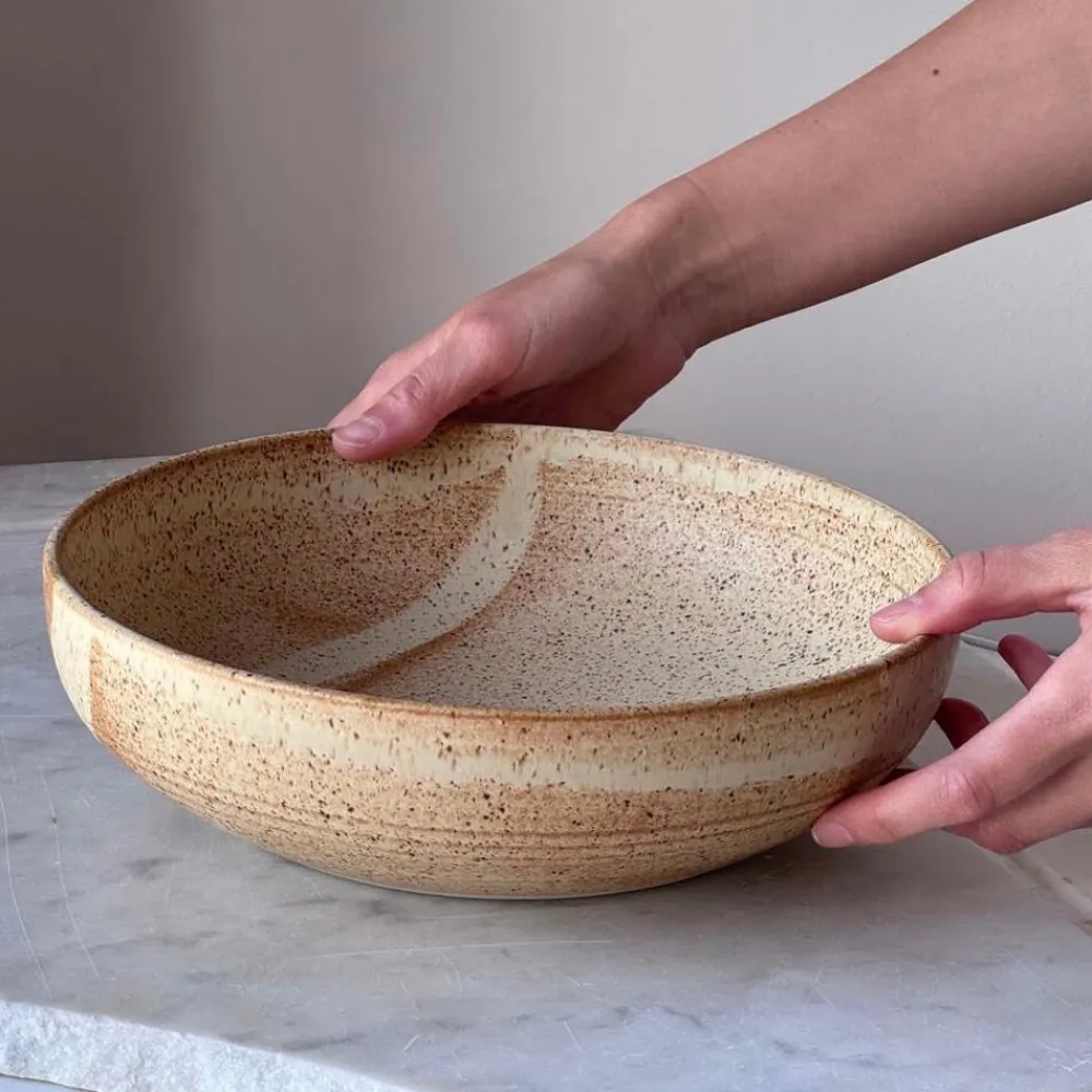 Julie Damhus Studio Keramik & Porcelæn>Oda Fad Brun