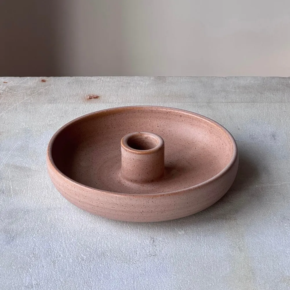 Julie Damhus Studio Andet Boligtilbehør|Lysestager>Oda Lysestage Skål Lille Beige