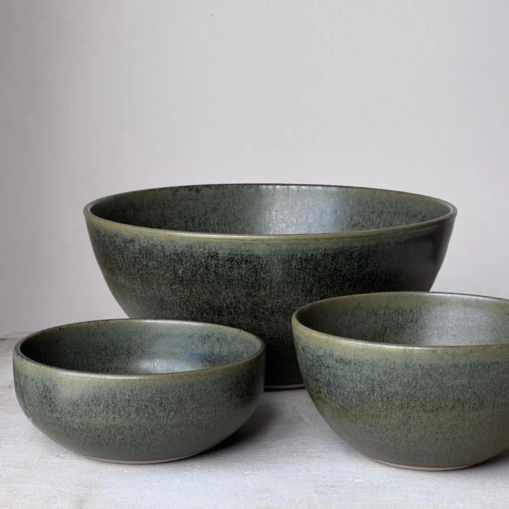 Julie Damhus Studio Køkken|Keramik & Porcelæn>Oda Skål Mellem Grøn