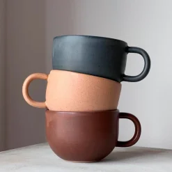 Julie Damhus Studio Keramik & Porcelæn>Oda Tekop Med Hank Blå