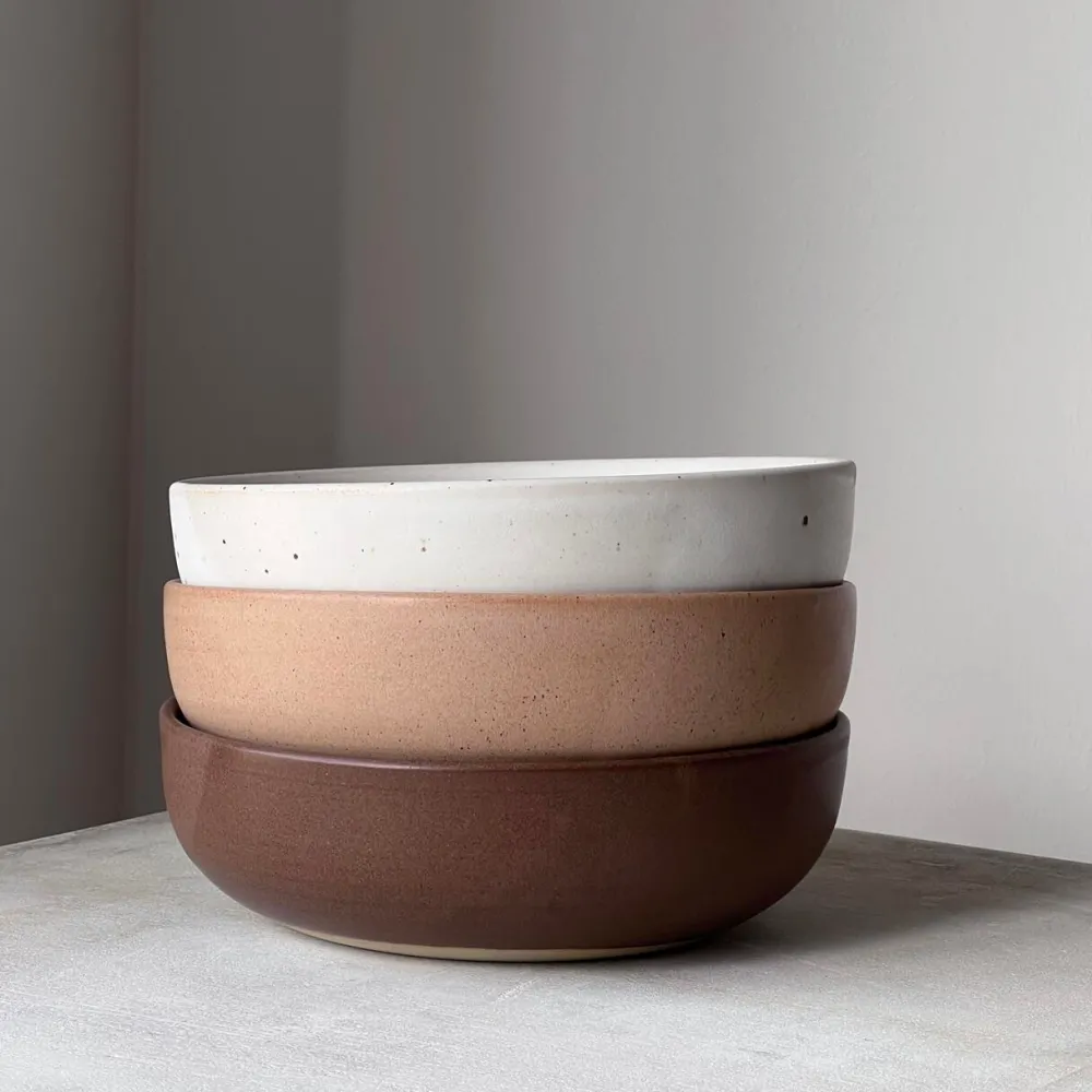 Julie Damhus Studio Køkken|Keramik & Porcelæn>Oktober Skål Stor Latte