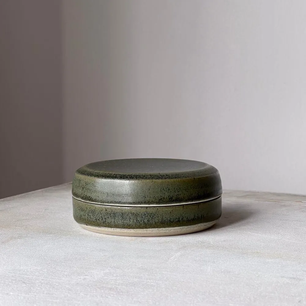 Julie Damhus Studio Æsker|Keramik & Porcelæn>Smykkeskrin Lille Grøn