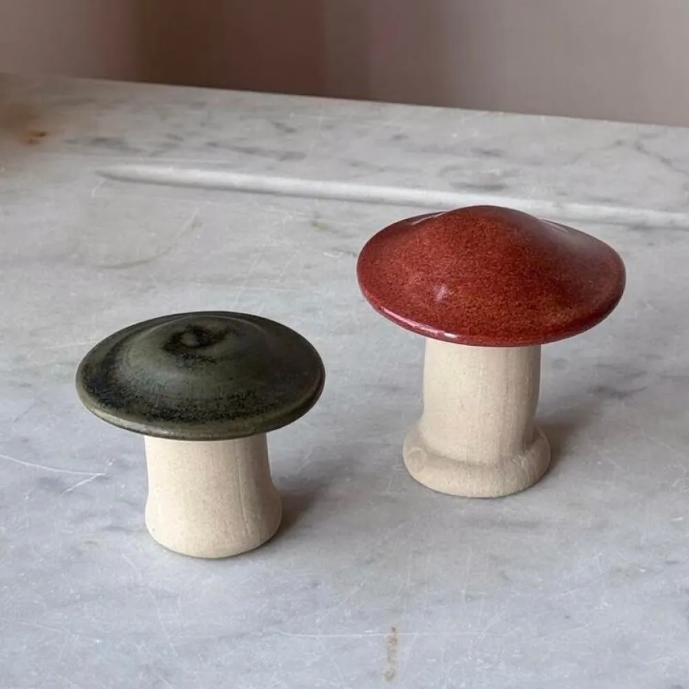 Julie Damhus Studio Julepynt|Juleborddækning>Svamp Brændt (Lille, Mellem, Stor)
