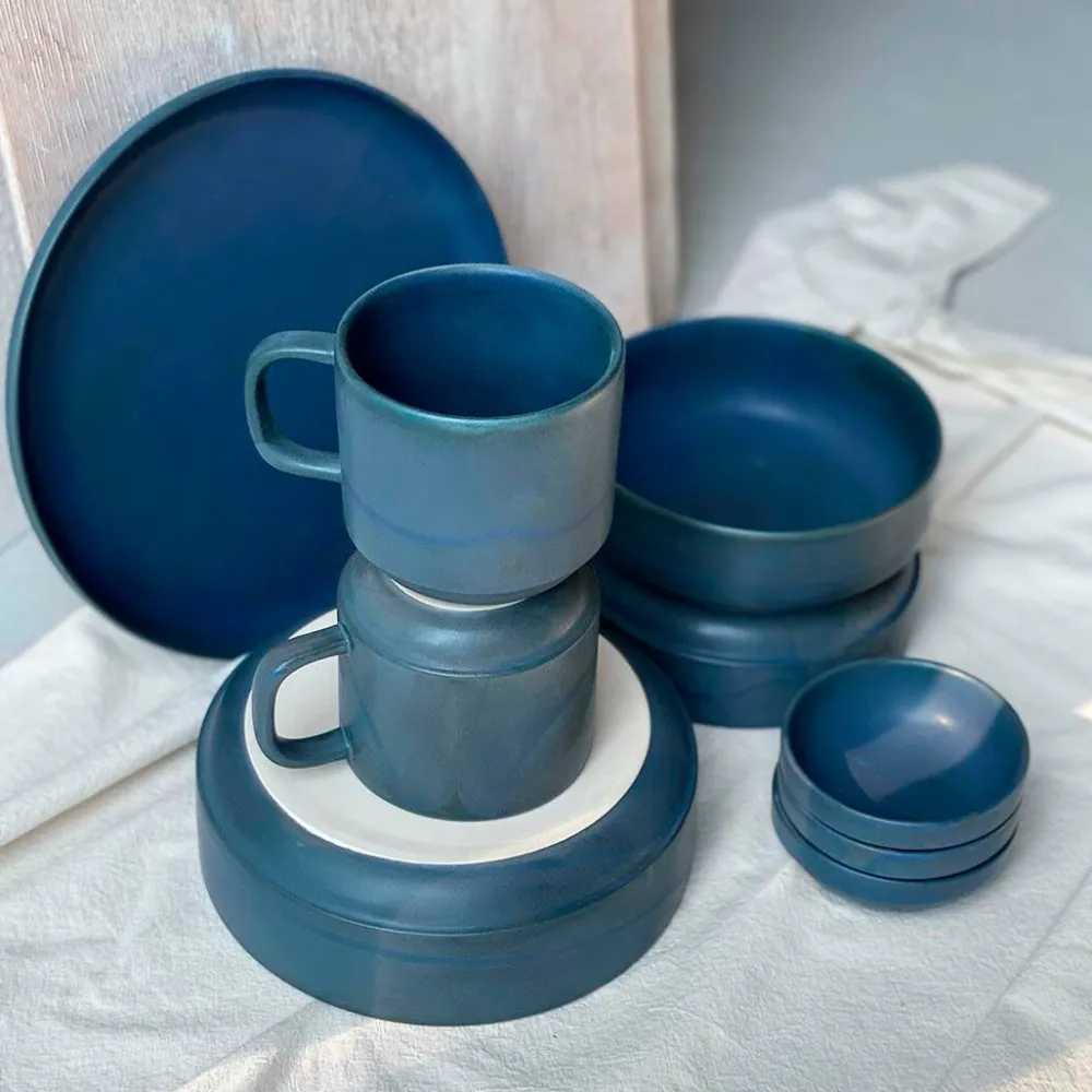Køkken|Keramik & Porcelæn>Julie Damhus Studio Toto Tallerken Lille Blå