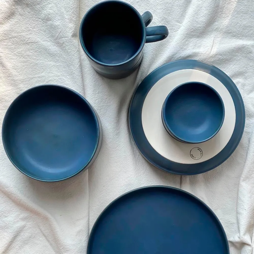Køkken|Keramik & Porcelæn>Julie Damhus Studio Toto Tallerken Lille Blå