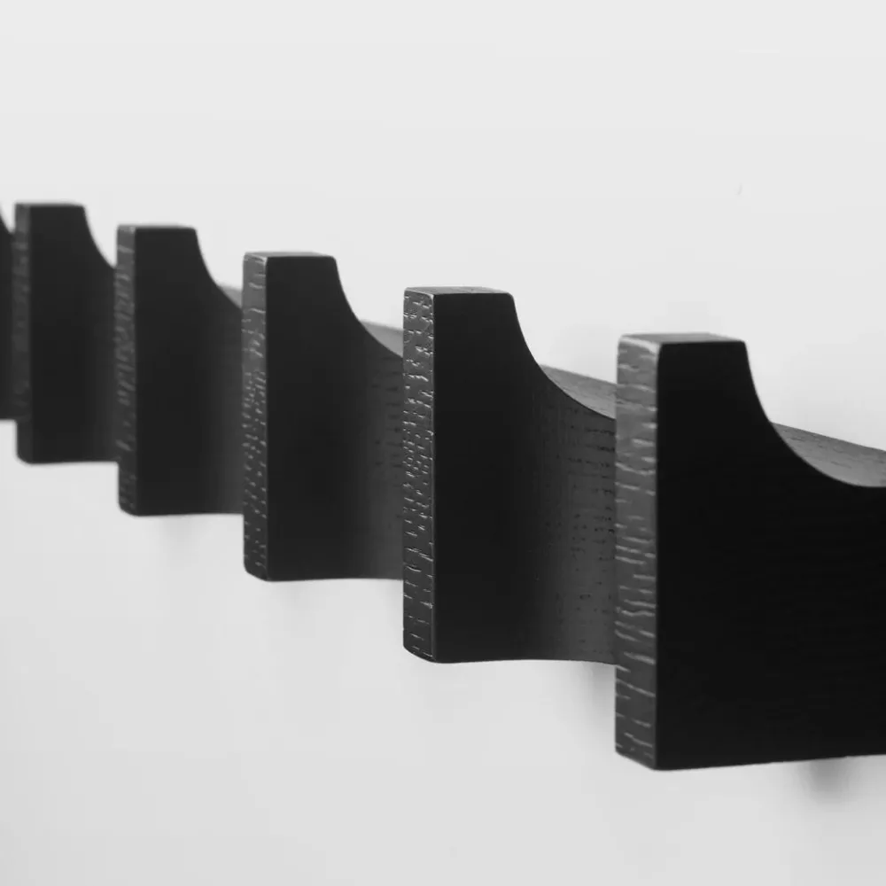 Kristina Dam Studio Knager & Greb|Entré>Column Coat Rack Long Black Lacquered Oak