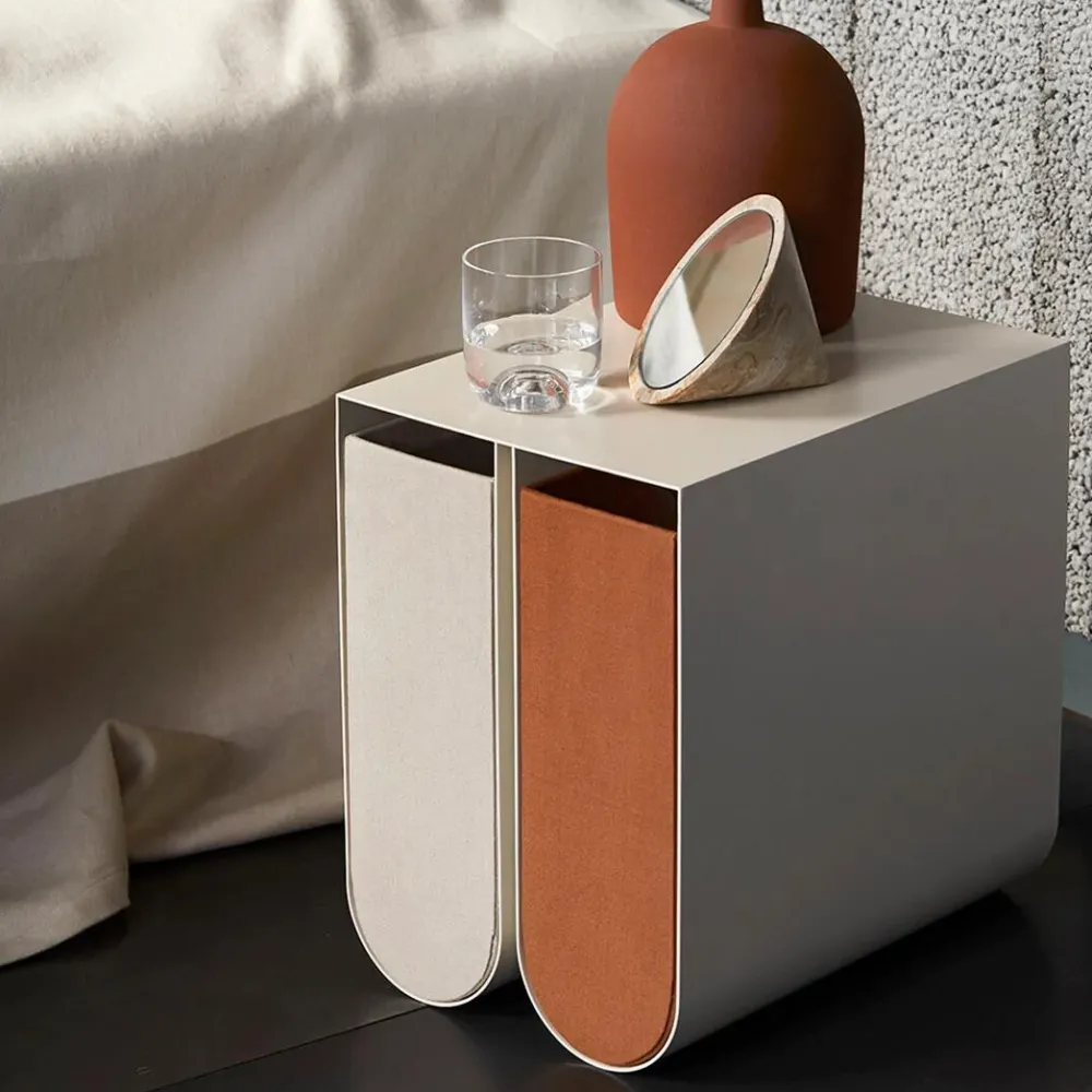 Kristina Dam Studio Æsker|Kurve>Curved Box Small Grey