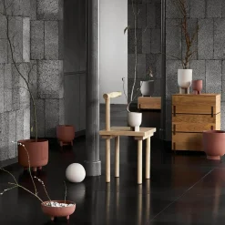 Kristina Dam Studio Andet Boligtilbehør|Vaser>Serene Flowerpot Small Sand