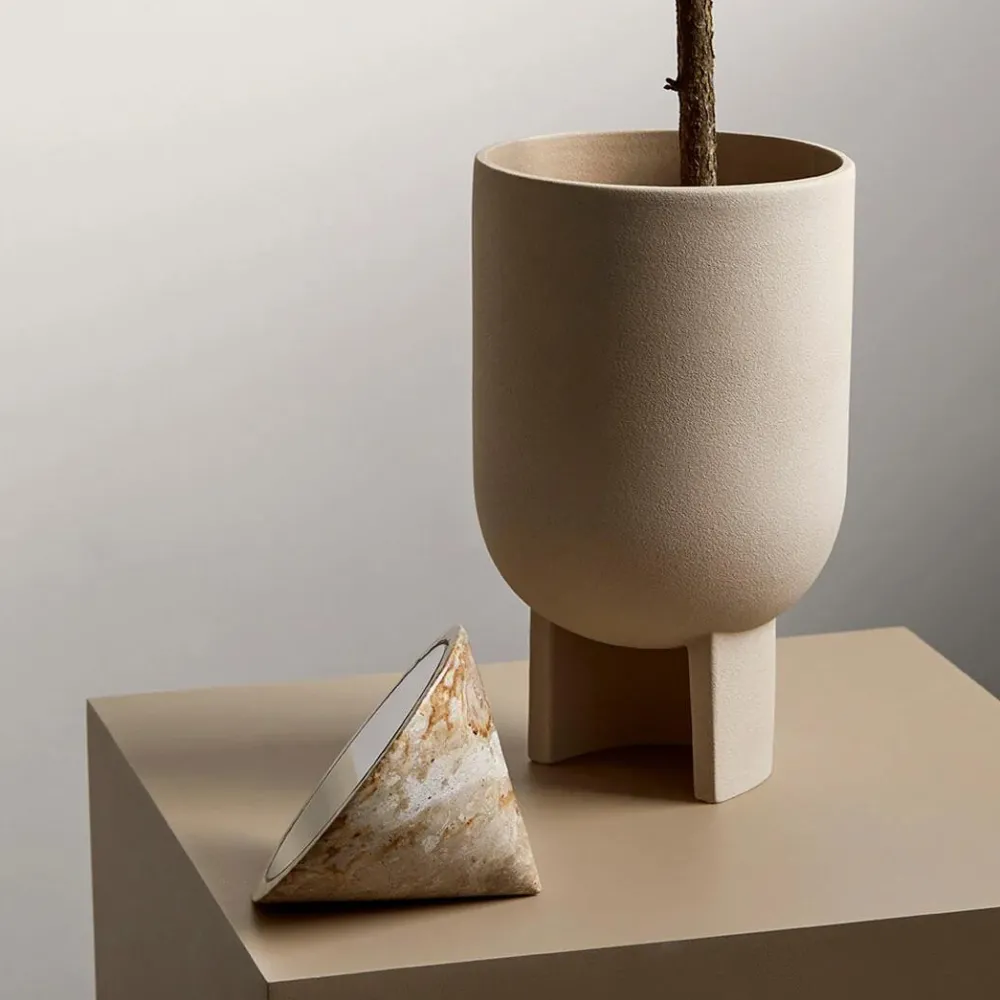 Kristina Dam Studio Andet Boligtilbehør|Vaser>Serene Flowerpot Medium Sand