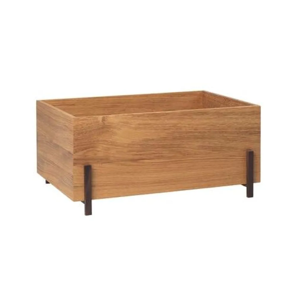 Kristina Dam Studio Reoler & Skabe>Stack Storage Box Warm Oiled Oak & Walnut