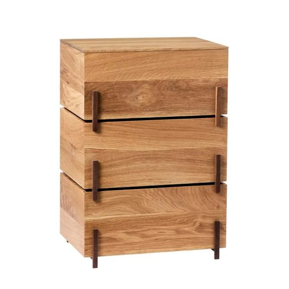 Kristina Dam Studio Reoler & Skabe>Stack Storage Boxes Warm Oiled Oak & Walnut