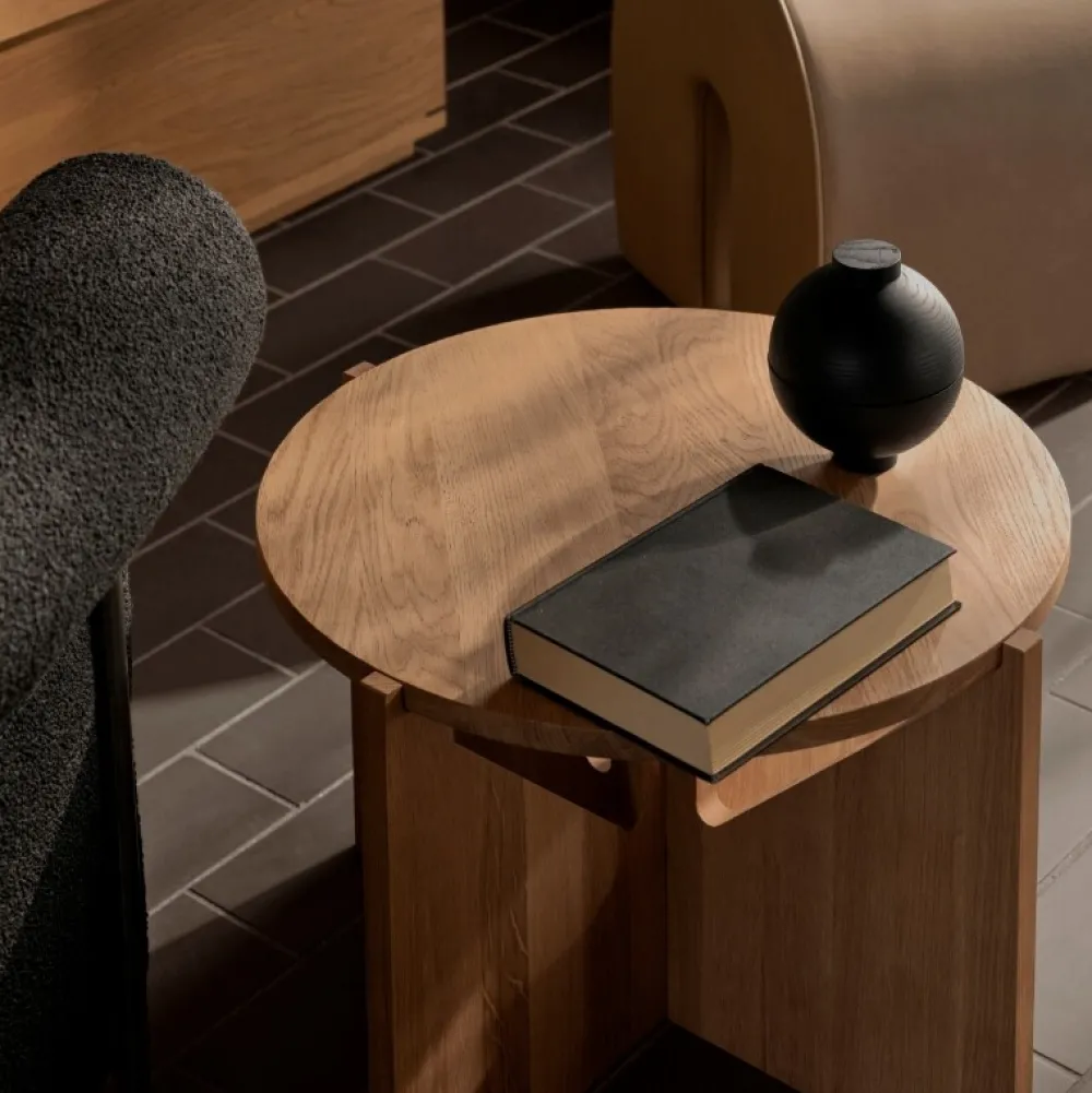 Kristina Dam Studio Æsker|Skåle & Bakker>Kristina Dam Wooden Sphere Bowl Black