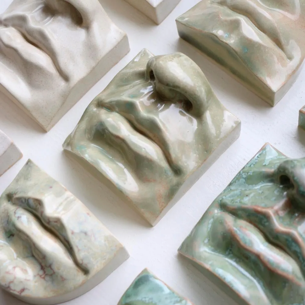 Laoru Laoru Keramik & Porcelæn>Mouth II Relief Crystal Green