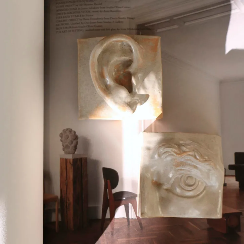 Laoru Laoru Keramik & Porcelæn>Right Ear Relief Antique White
