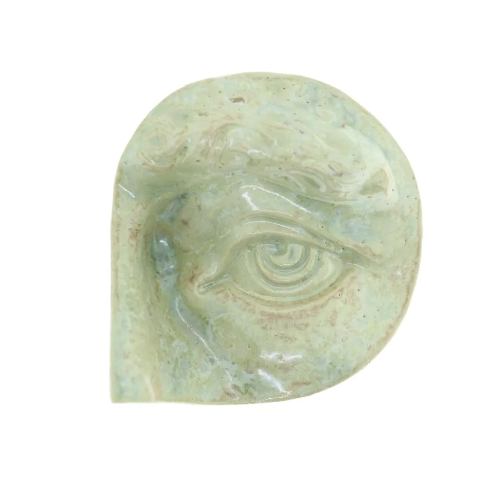 Laoru Laoru Keramik & Porcelæn>Rounded Eye Left Relief Crystal Green