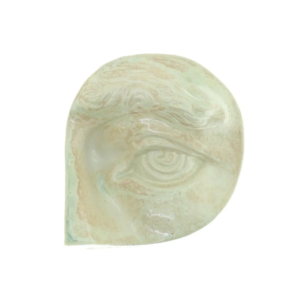 Laoru Laoru Keramik & Porcelæn>Rounded Eye Left Relief Crystal Green