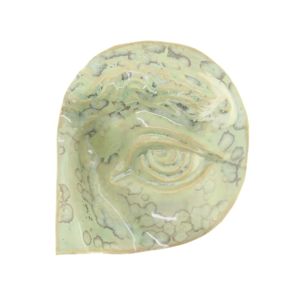 Laoru Laoru Keramik & Porcelæn>Rounded Eye Left Relief Crystal Green