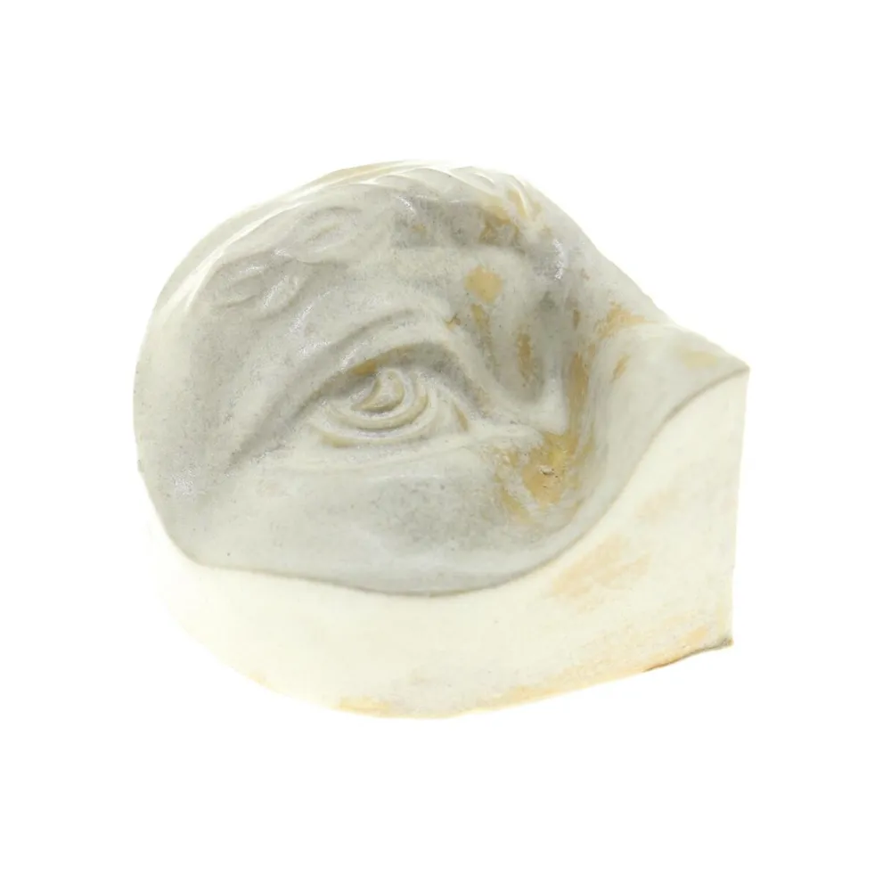 Laoru Laoru Keramik & Porcelæn>Rounded Eye Right Relief Antique White