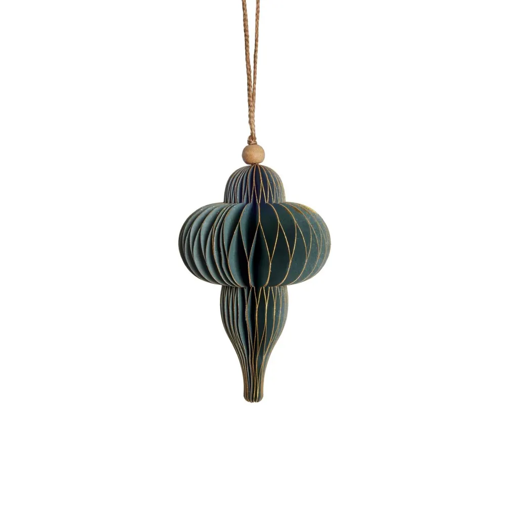 Lene Bjerre Design Juletræspynt|Julepynt>Paline Ornament Green/Silver No. 3