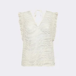 Dame Leveté Room Overdele>Lia 2 Top Creme
