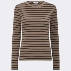 Dame Leveté Room Overdele>Neddie 2 T-shirt Dark Brown