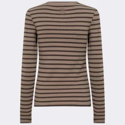 Dame Leveté Room Overdele>Neddie 2 T-shirt Dark Brown