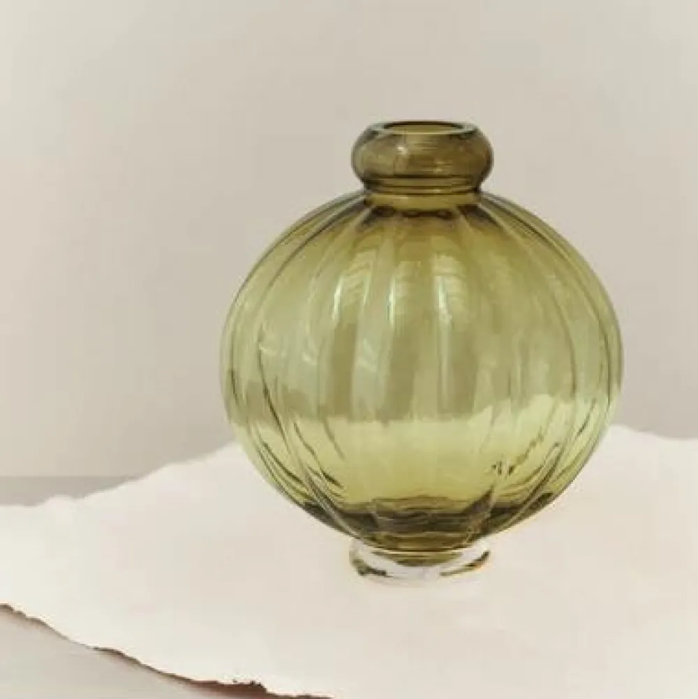 Louise Roe Andet Boligtilbehør|Vaser>Balloon Vase 01 Olive