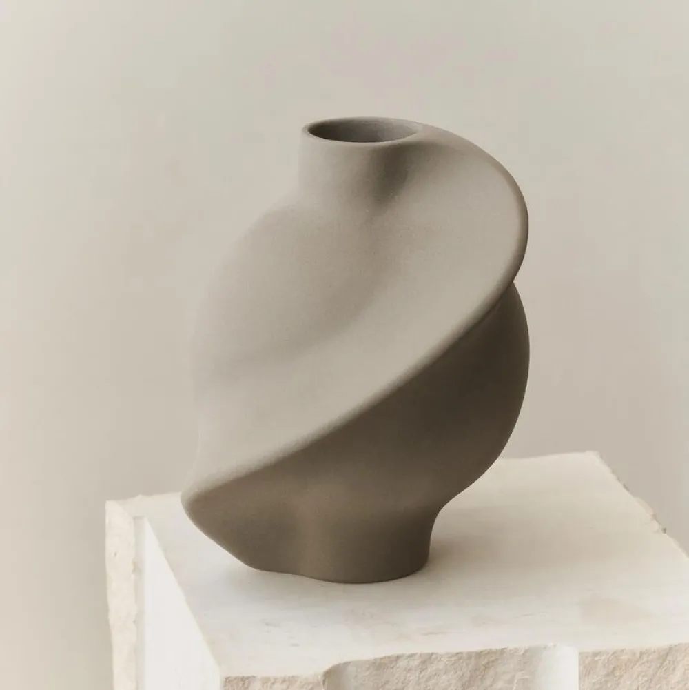 Louise Roe Andet Boligtilbehør|Vaser>Pirout Vase 02 Sanded Grey