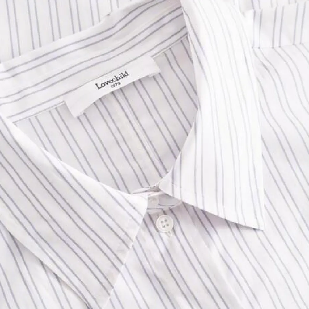 Dame Lovechild 1979 Overdele>Rosy Shirt Dusty Blue Stripe