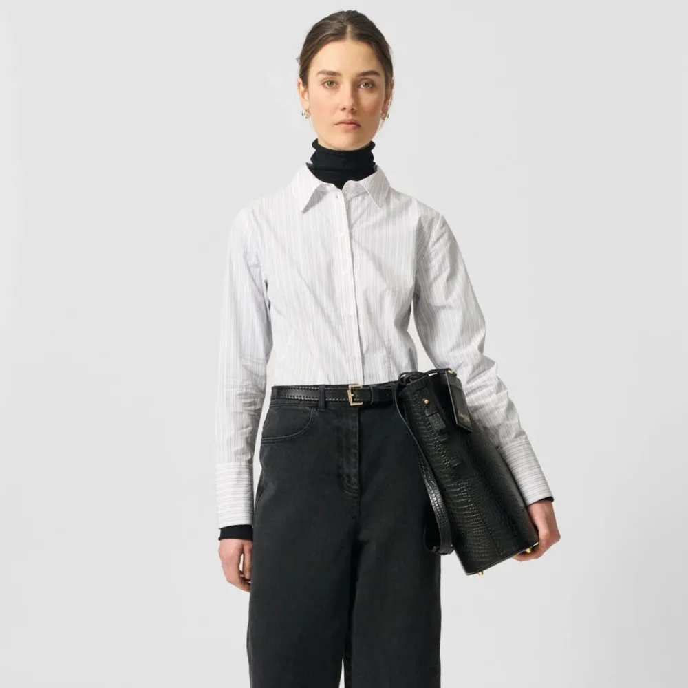 Dame Lovechild 1979 Overdele>Rosy Shirt Dusty Blue Stripe
