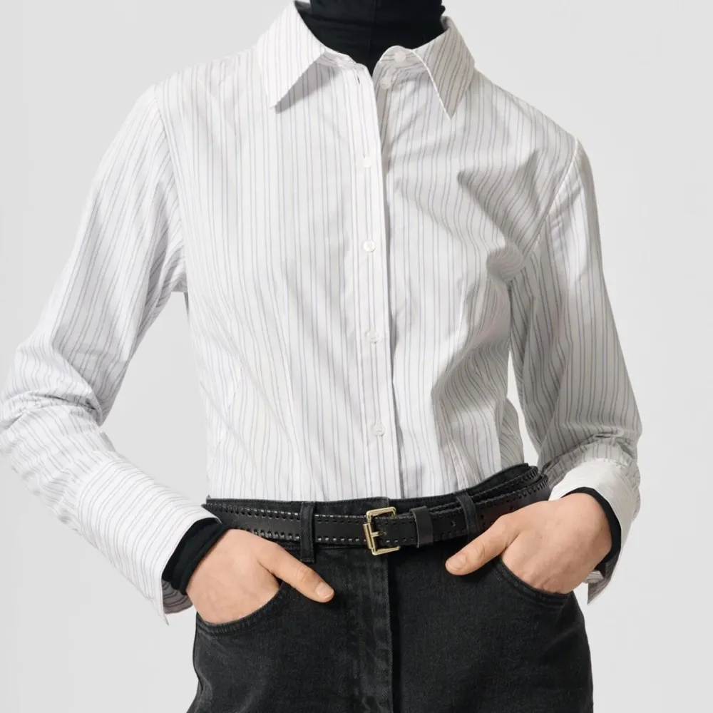 Dame Lovechild 1979 Overdele>Rosy Shirt Dusty Blue Stripe