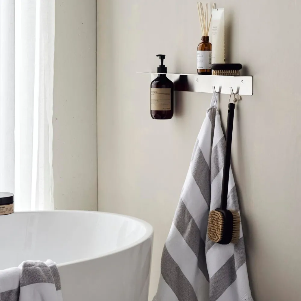 Meraki Badeværelse>Bottle Hanger With Hooks Brushed Silver