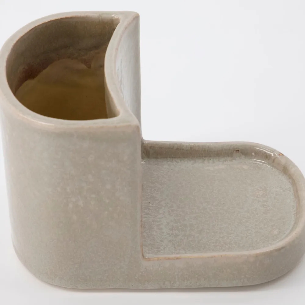 Meraki Køkken>Brush & Soap Holder Datura Shellish Grey Small