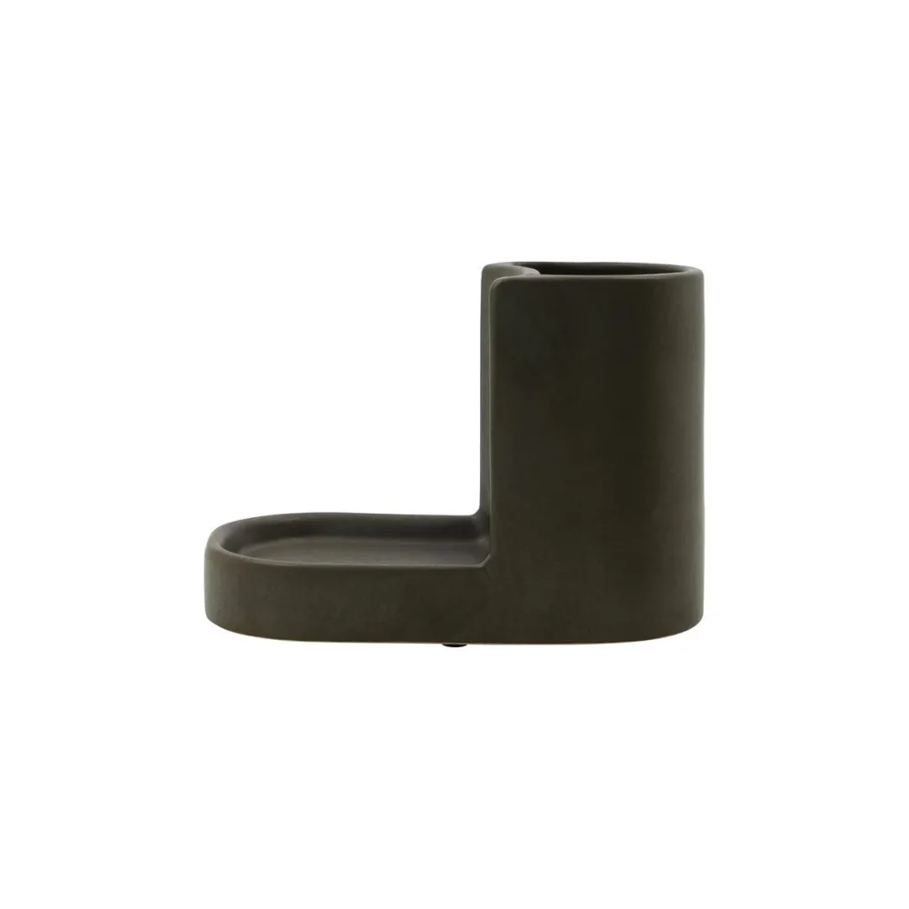 Meraki Køkken>Brush & Soap Holder Datura Dark Grey Small