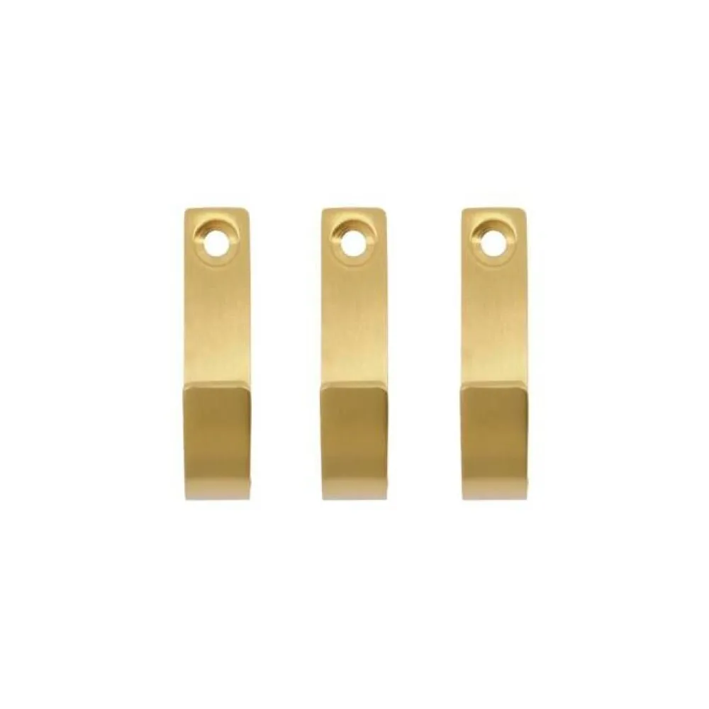 Meraki Knager & Greb>Hooks Thapsus Brushed Brass