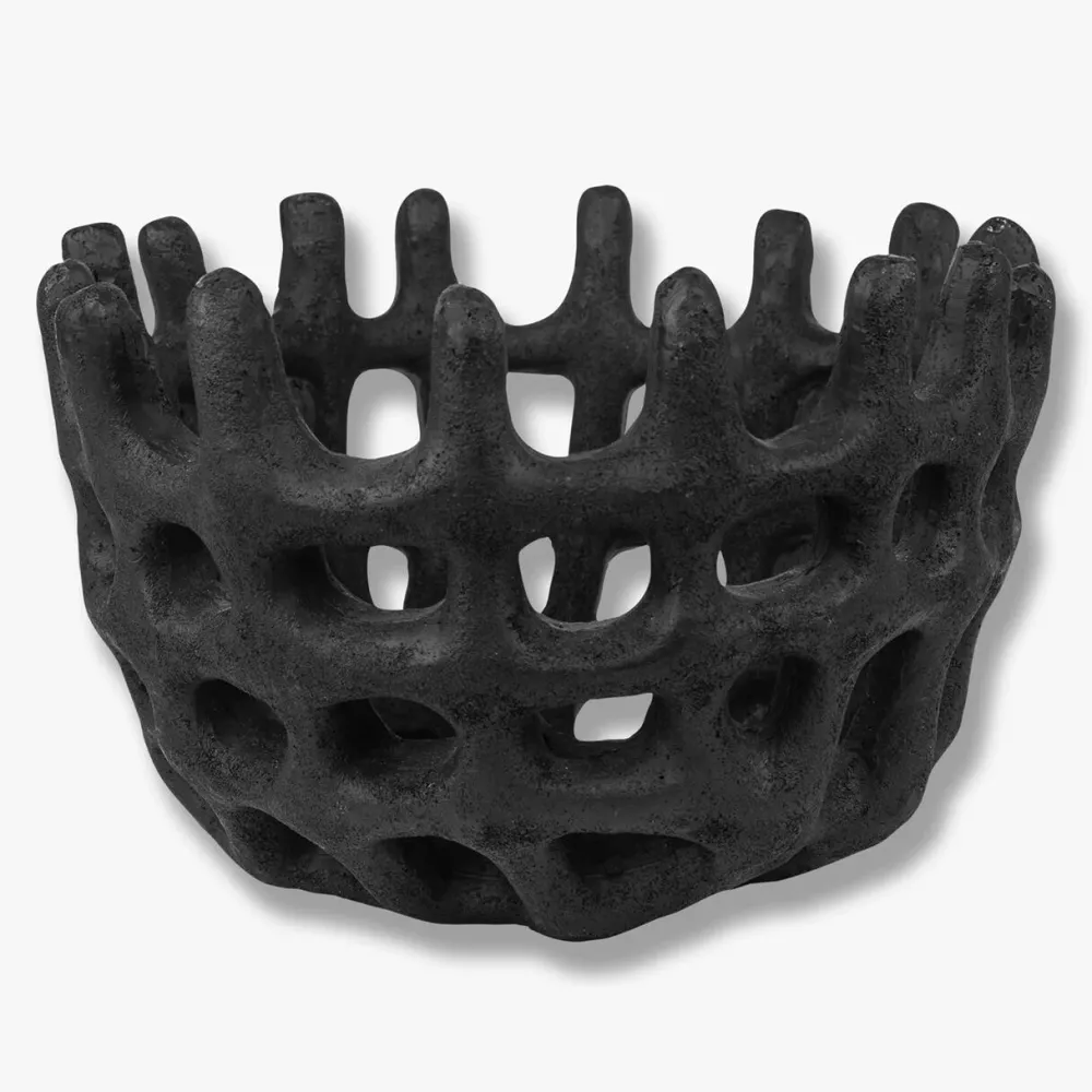 Mette Ditmer Skåle & Bakker|Andet Boligtilbehør>Art Piece Braided Bowl Black